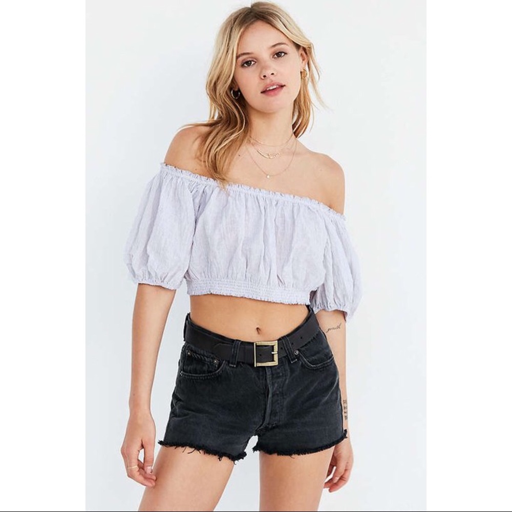 UO Kimchi Blue Bee Bee Off The Shoulder Blouse
